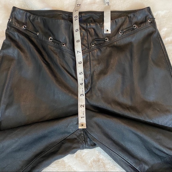 Lauren Ralph Lauren Black 100% Leather Riding Pants Sz 4 - Picture 8 of 13